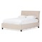 Baxton Studio Lea Modern Beige Mix-Linen Queen Size Storage Platform Bed 125-7019 - alternate 1